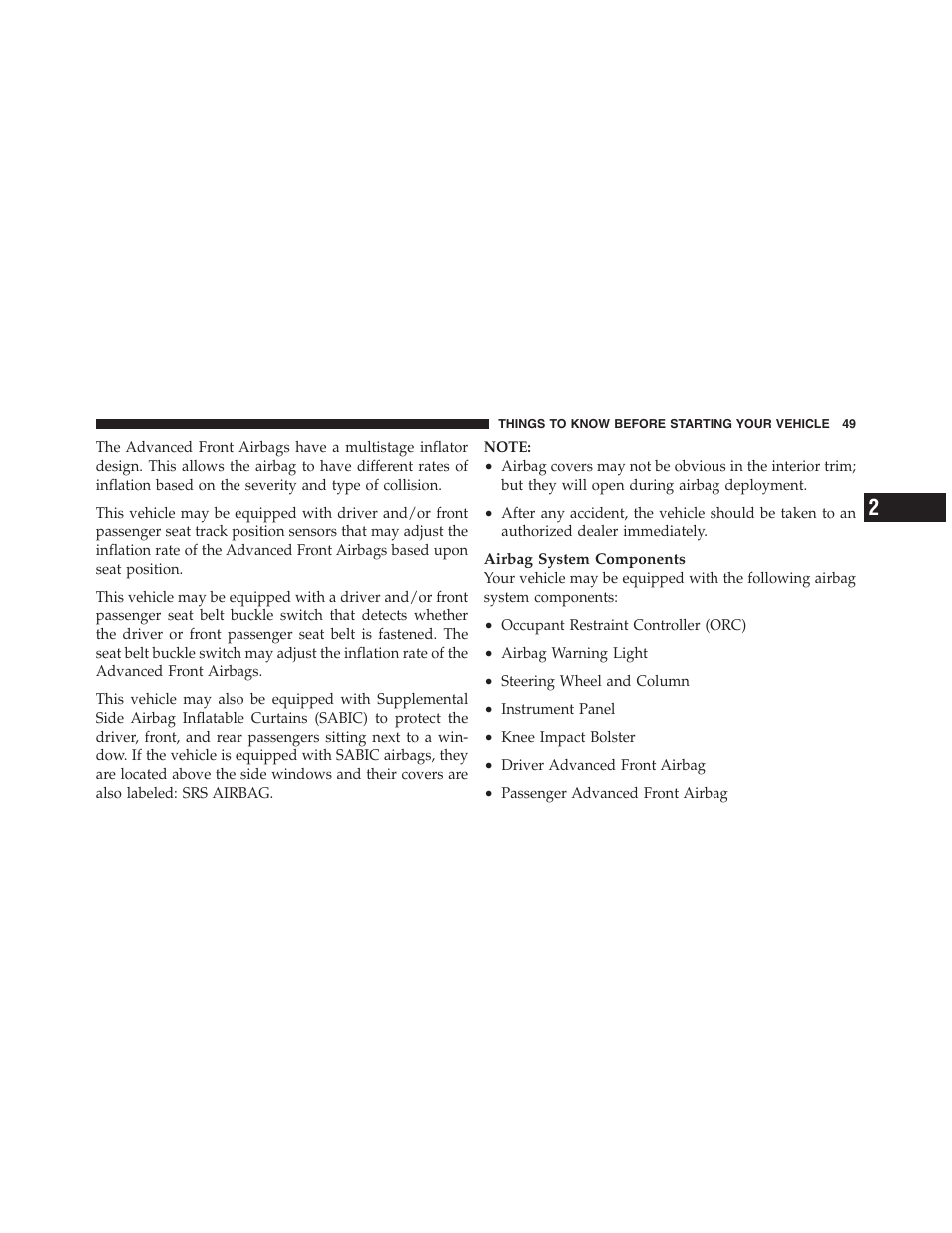 Dodge 2011 Dakota User Manual | Page 50 / 454