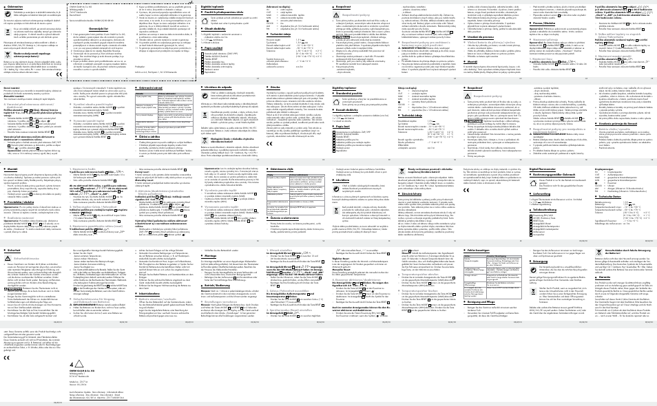 Garantie, Entsorgung, Fehler beseitigen | Reinigung und pflege, Eiswarner aktivieren / deaktivieren, Temperaturspeicher abrufen, Temperaturspeicher löschen, Uhrzeit einstellen, Celsius / fahrenheit auswählen, Speichermodus (reset) einstellen | Auriol Z31714 User Manual | Page 2 / 2