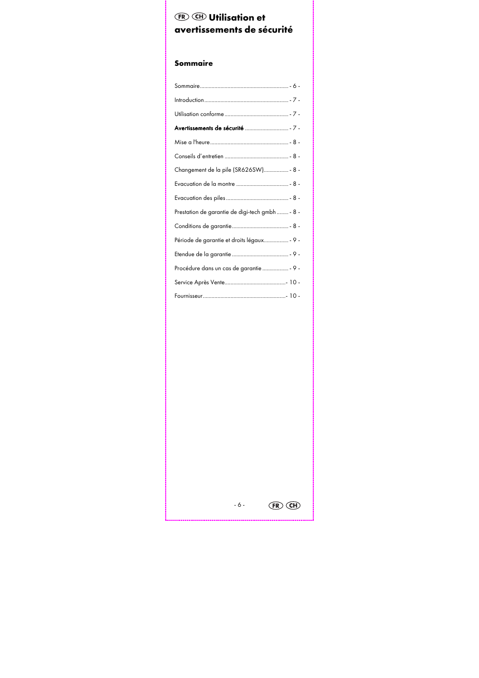 Utilisation et avertissements de sécurité | Auriol 2-LD3915-5-10 User Manual | Page 8 / 23