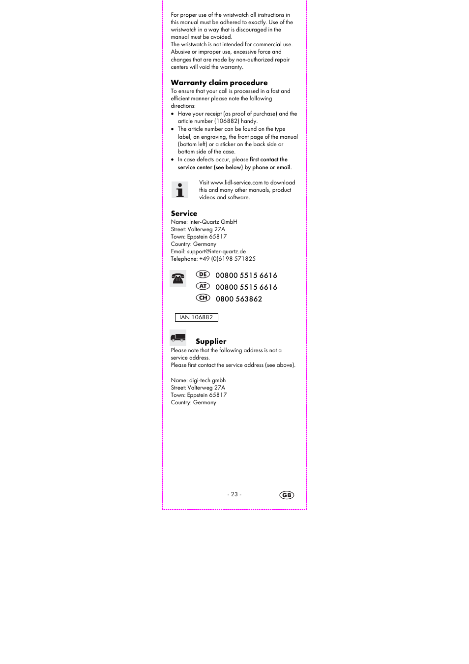 Auriol 2-LD3915-1-4 User Manual | Page 25 / 26