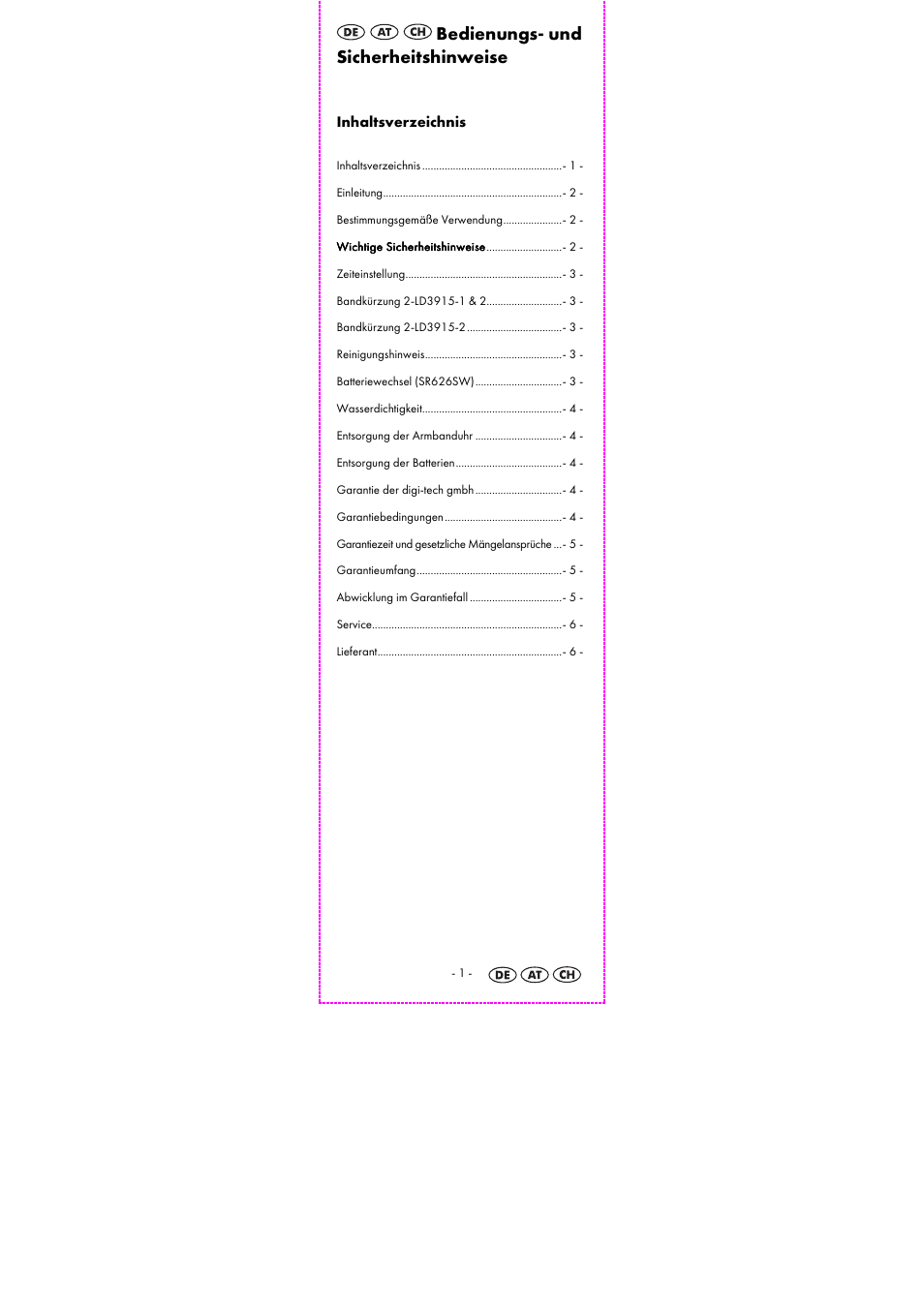 Bedienungs- und sicherheitshinweise | Auriol 2-LD3915-1-4 User Manual | Page 3 / 26