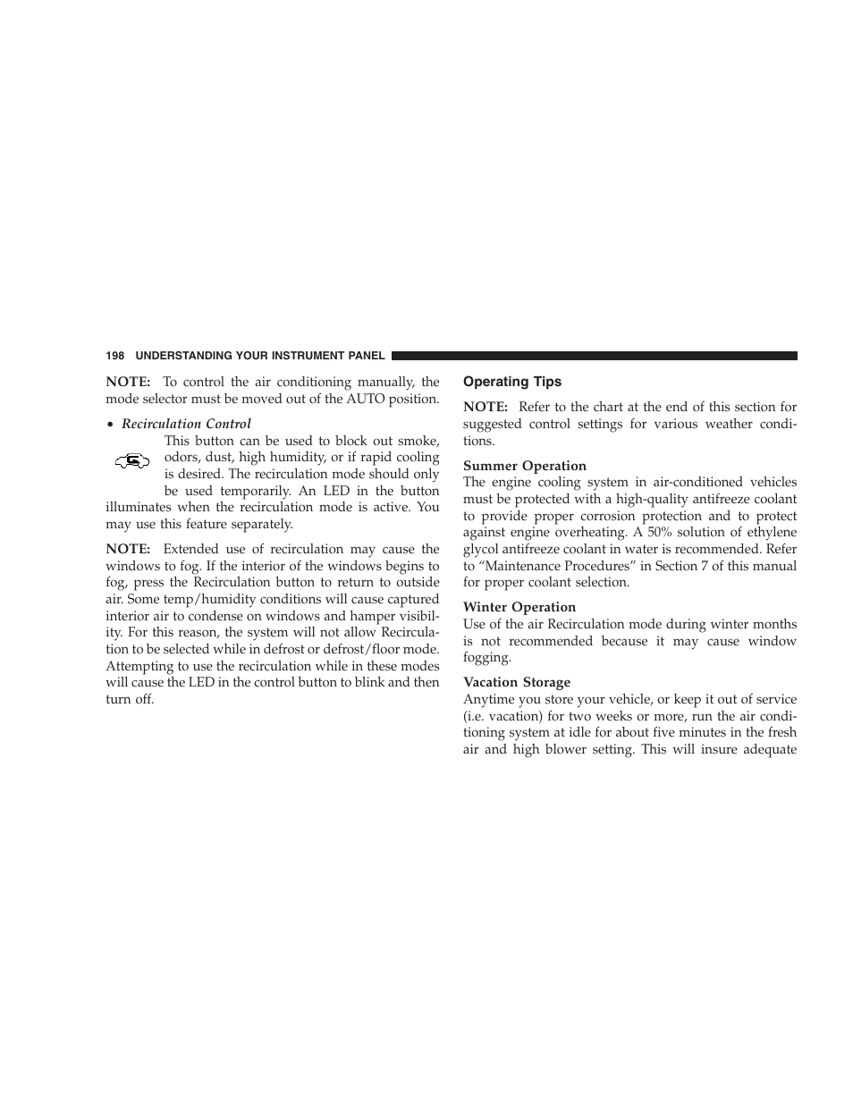 Operating tips | Dodge 2007 Magnum User Manual | Page 198 / 400