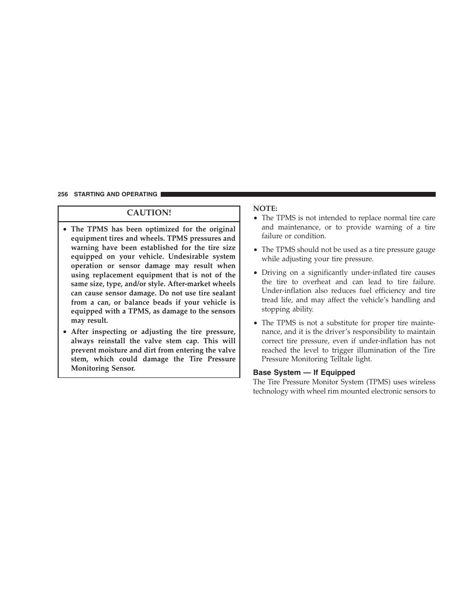 Base system — if equipped | Dodge 2007 Magnum User Manual | Page 256 / 400