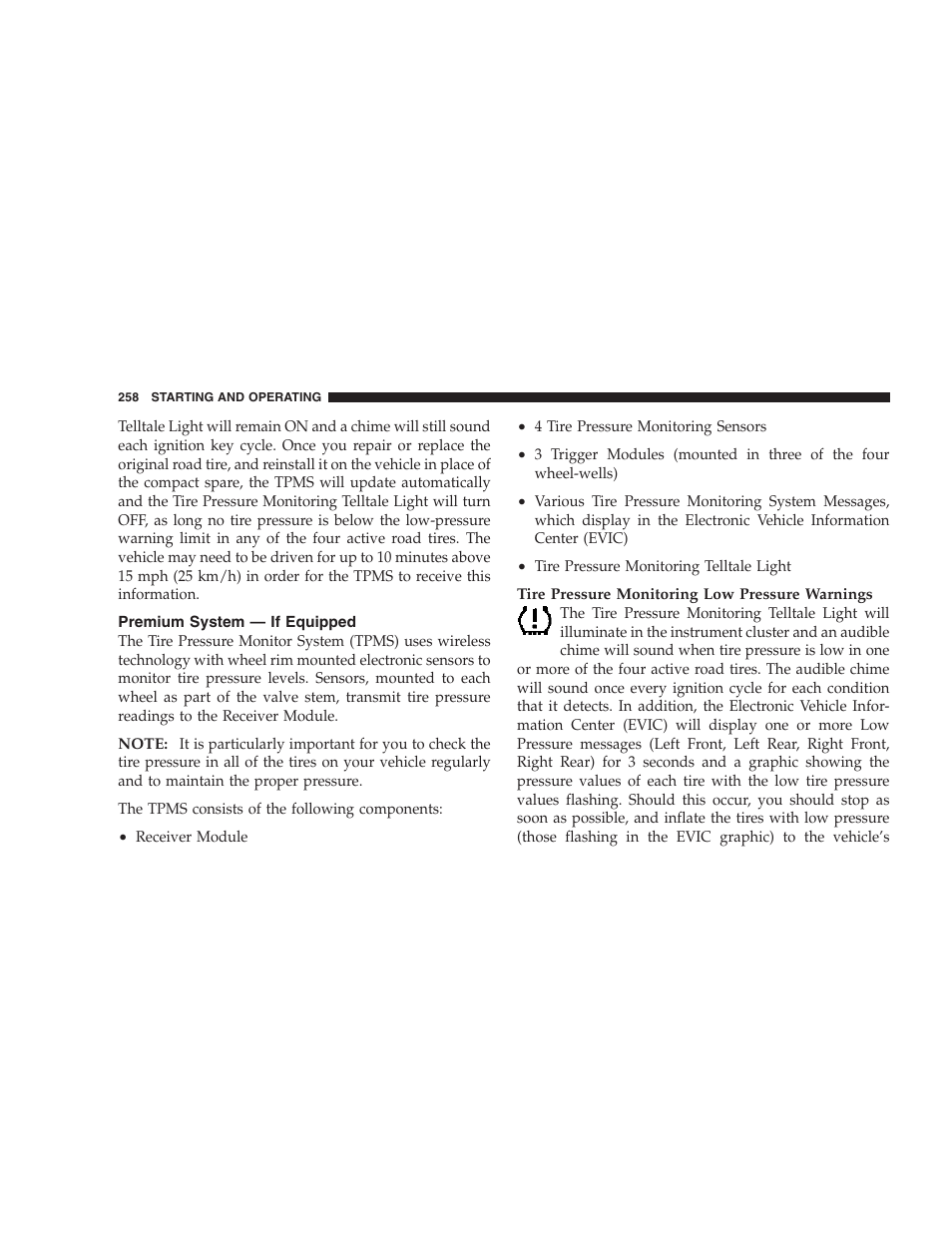 Premium system — if equipped | Dodge 2007 Magnum User Manual | Page 258 / 400