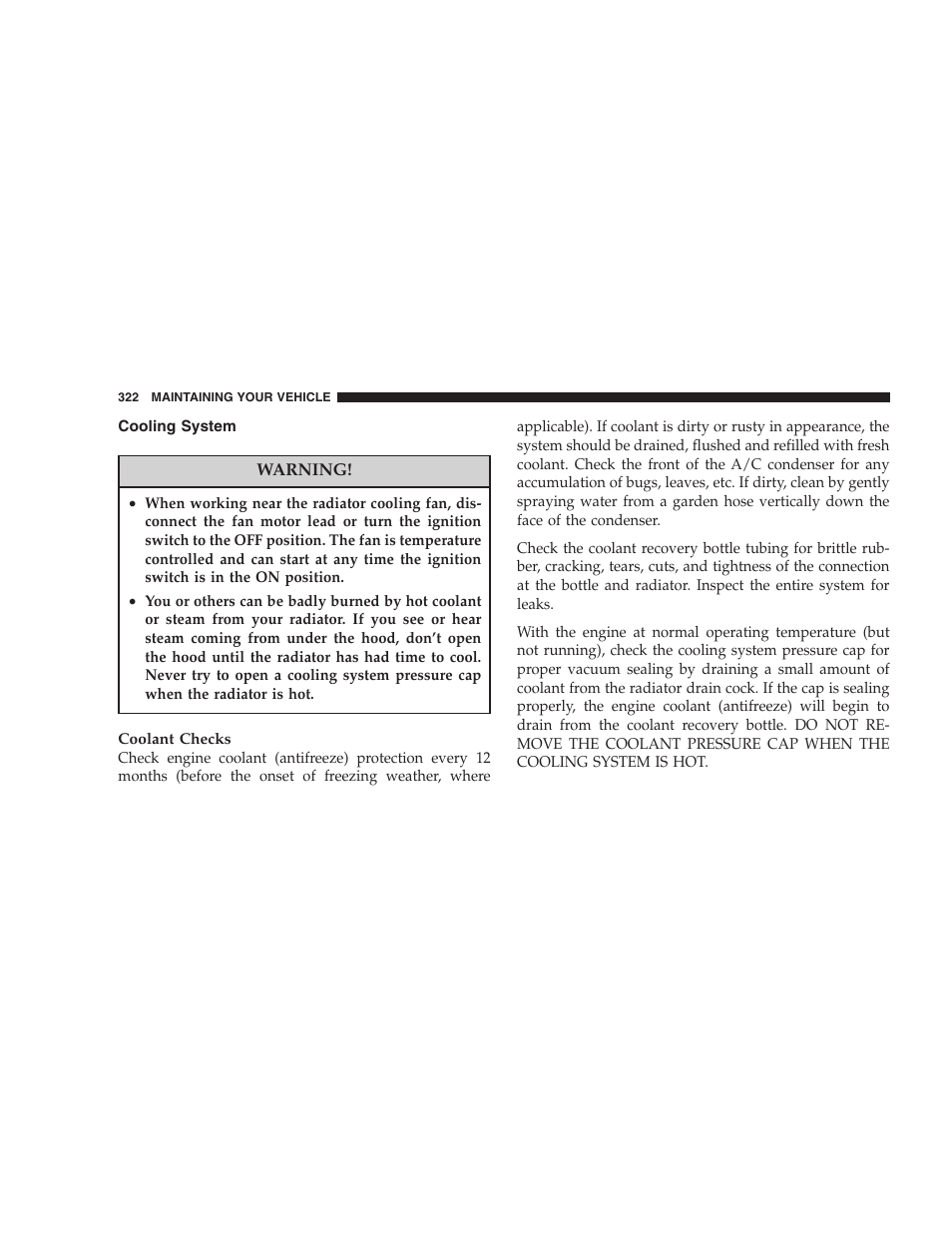 Cooling system | Dodge 2007 Magnum User Manual | Page 322 / 400