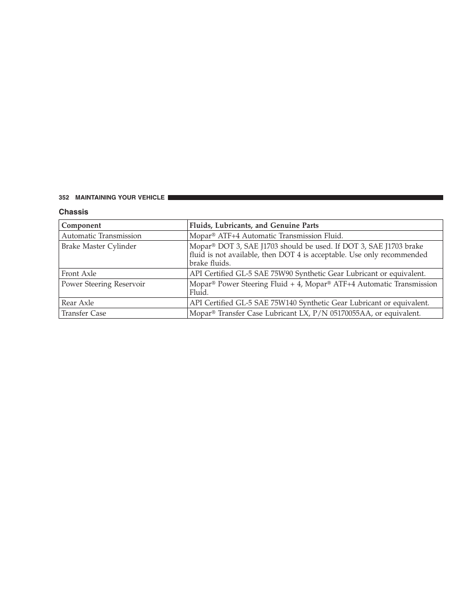Chassis | Dodge 2007 Magnum User Manual | Page 352 / 400