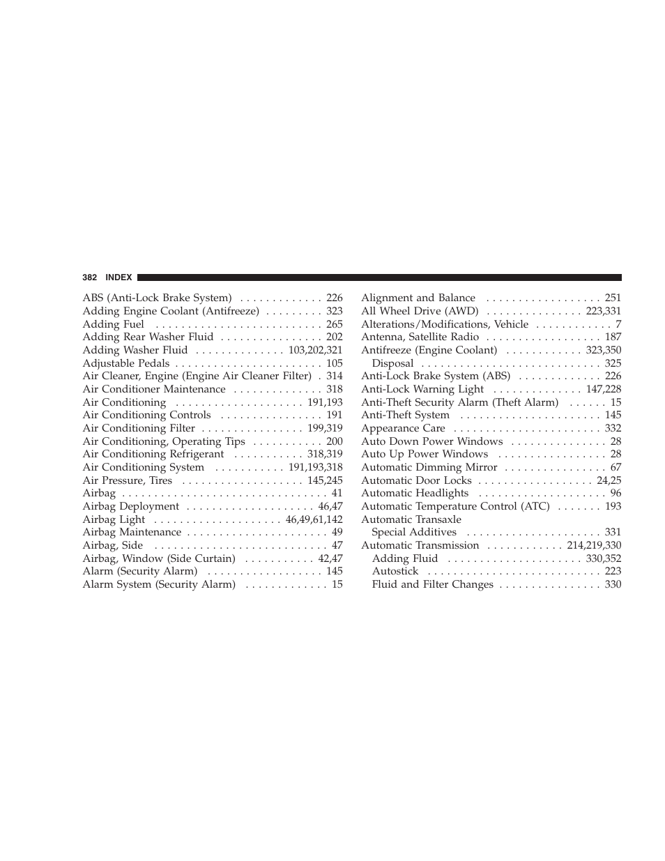 Dodge 2007 Magnum User Manual | Page 382 / 400