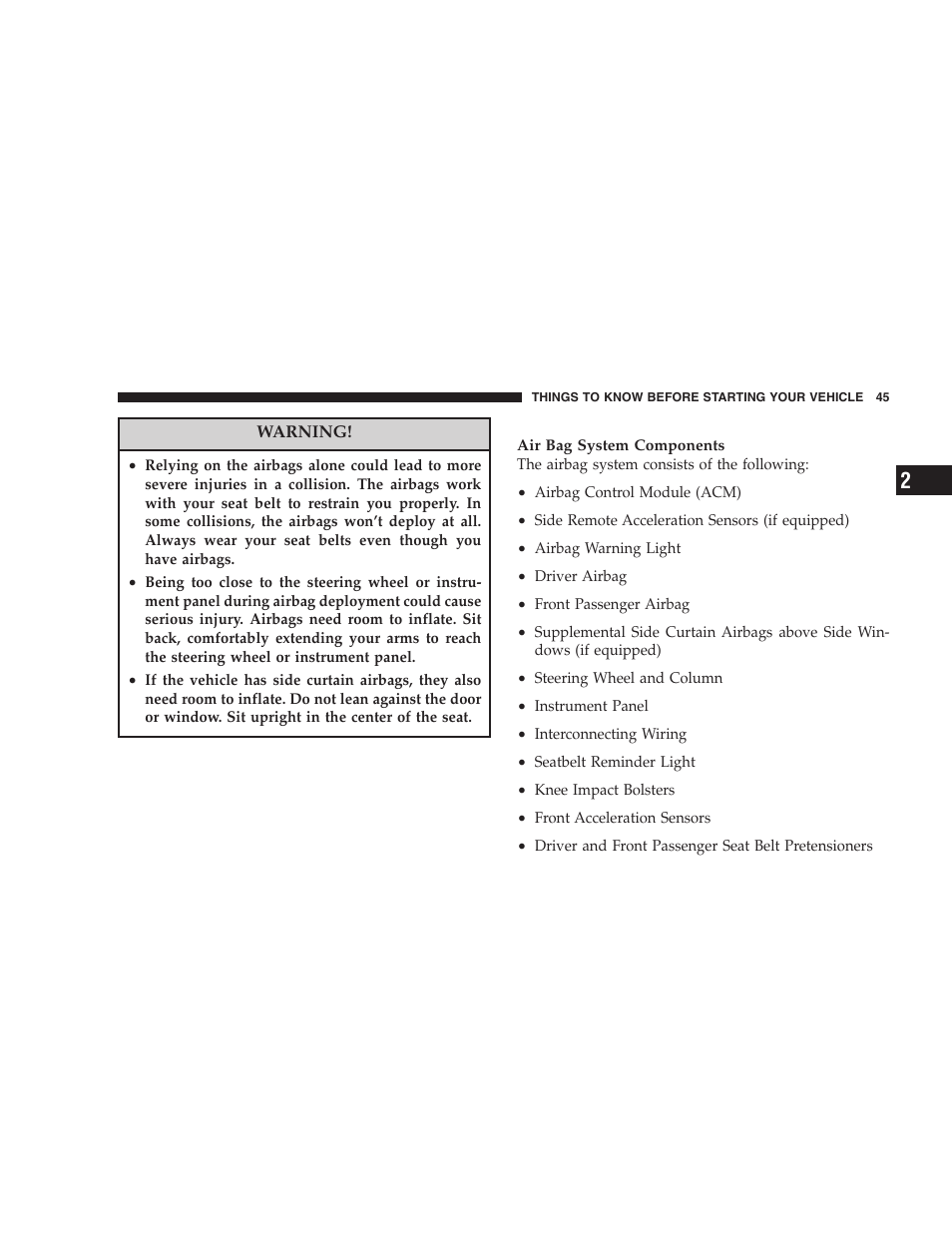 Dodge 2007 Magnum User Manual | Page 45 / 400