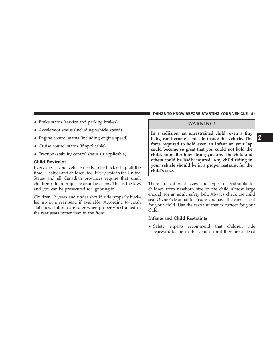 Child restraint | Dodge 2007 Magnum User Manual | Page 51 / 400