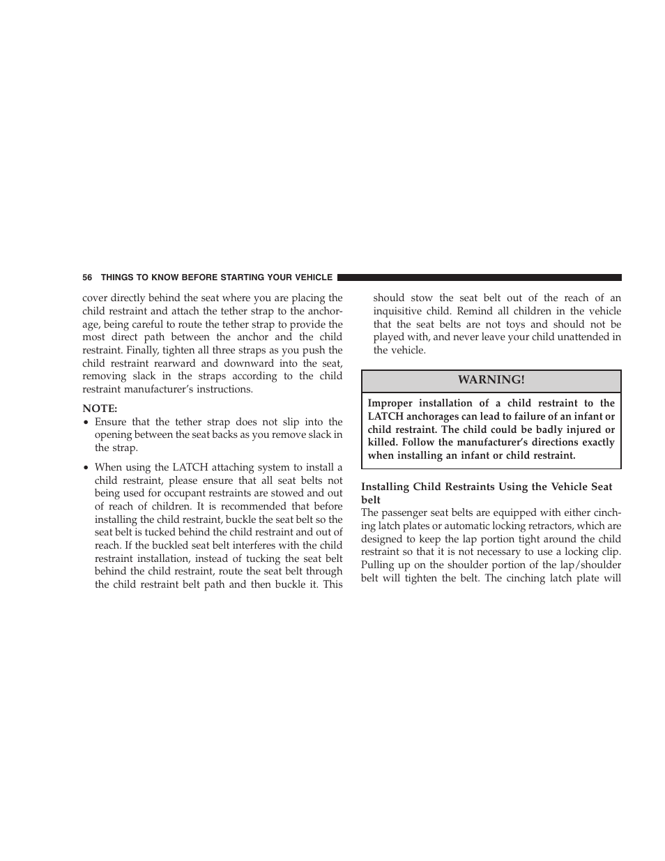 Dodge 2007 Magnum User Manual | Page 56 / 400