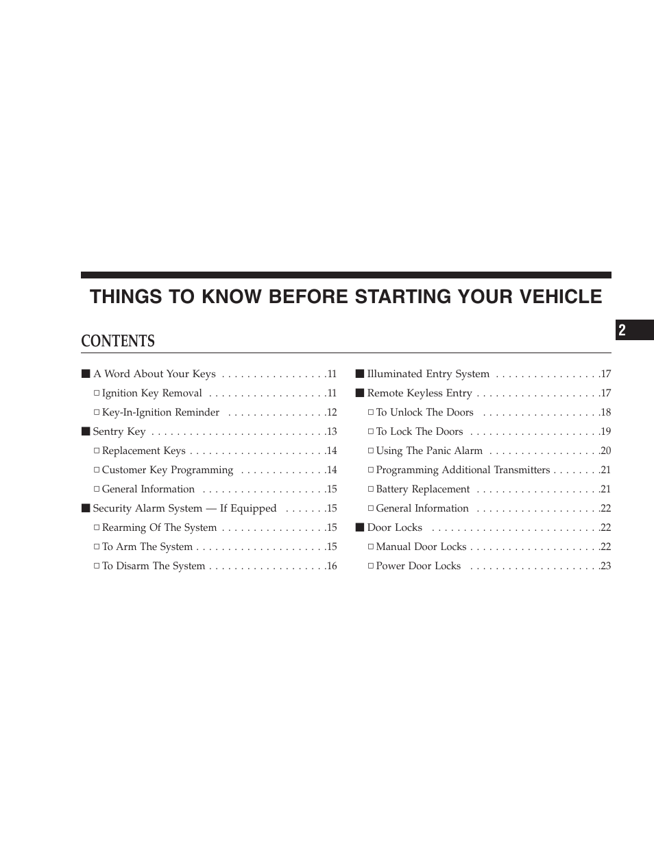 Dodge 2007 Magnum User Manual | Page 9 / 400