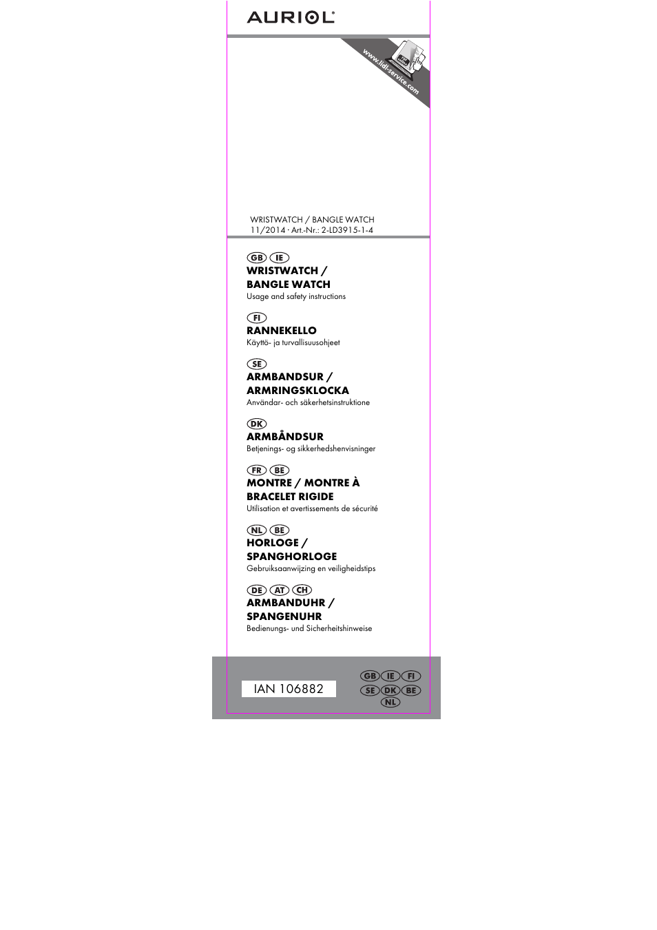 Auriol 2-LD3915-1-4 User Manual | 43 pages