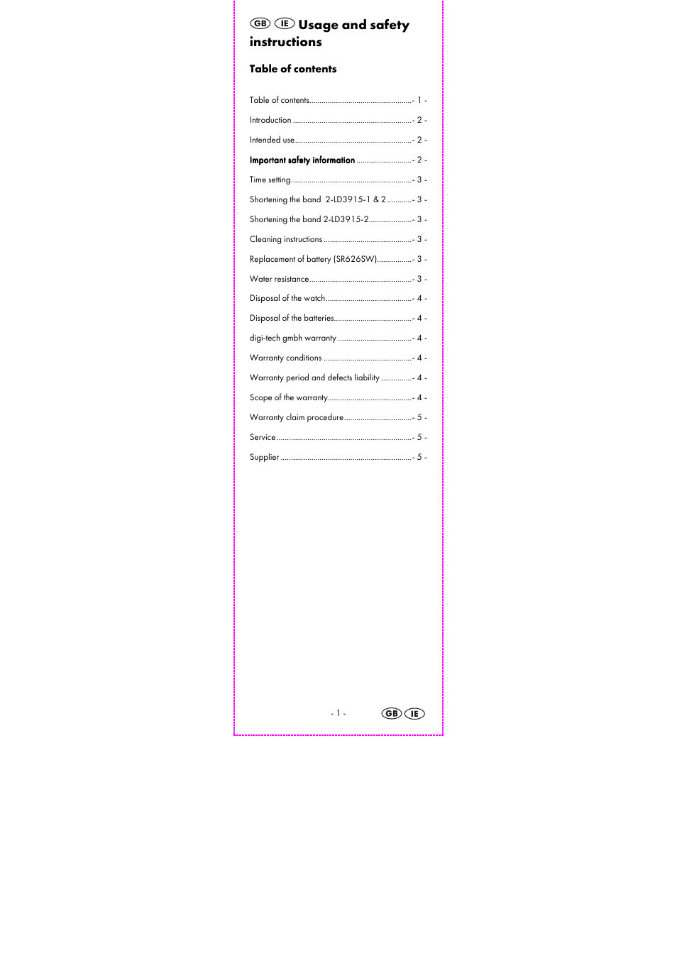 Usage and safety instructions | Auriol 2-LD3915-1-4 User Manual | Page 3 / 43