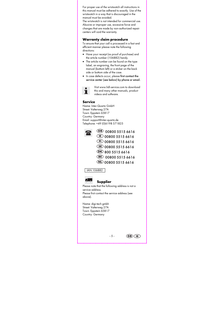 Auriol 2-LD3915-1-4 User Manual | Page 7 / 43