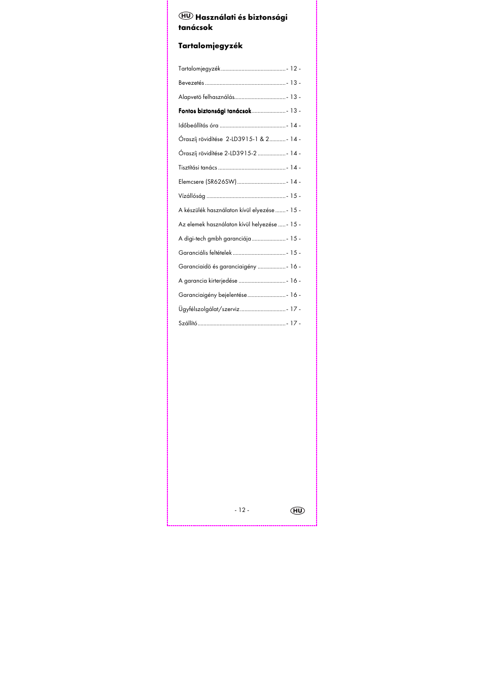 Auriol 2-LD3915-1-4 User Manual | Page 14 / 43