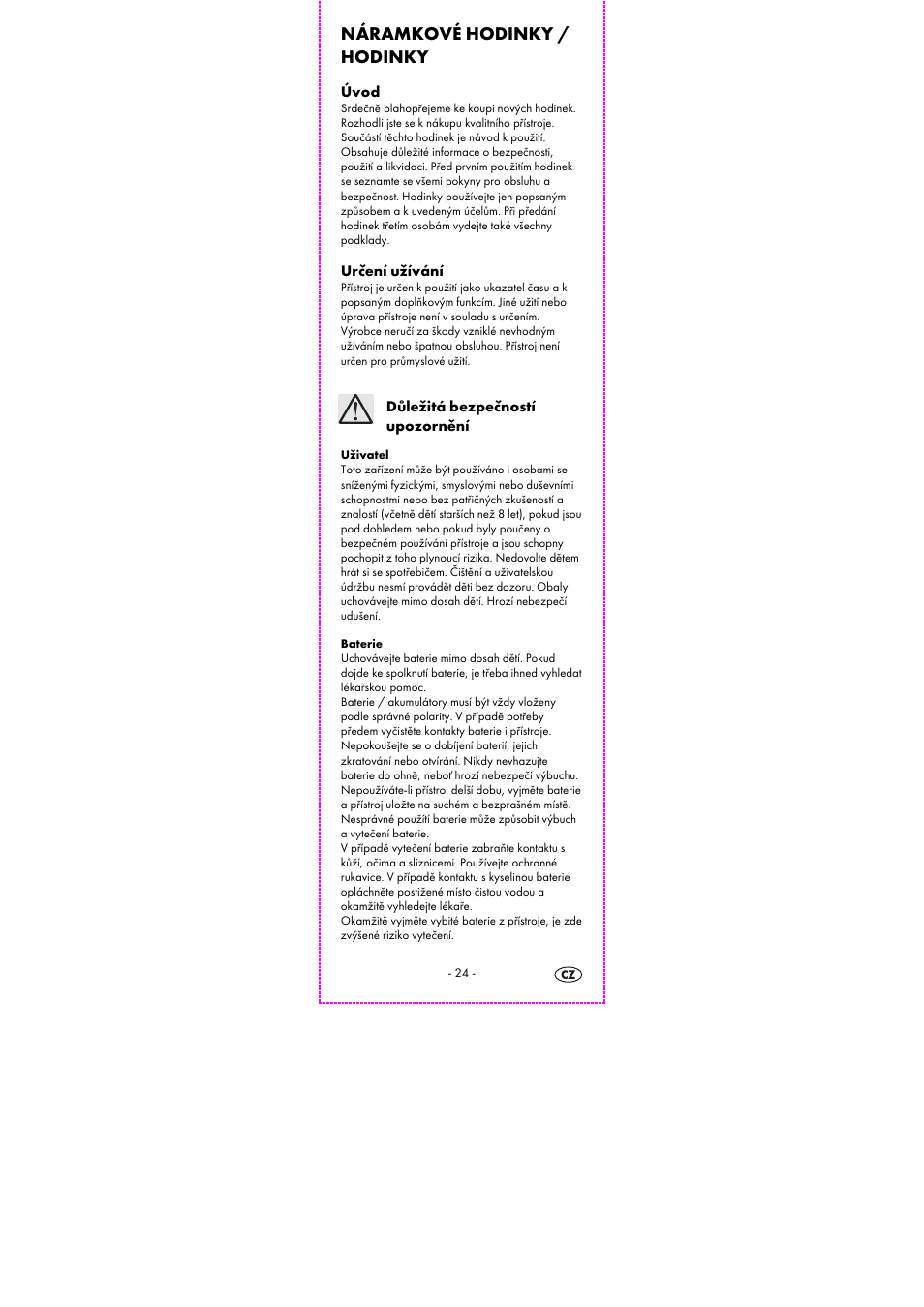 Náramkové hodinky / hodinky | Auriol 2-LD3915-1-4 User Manual | Page 26 / 43