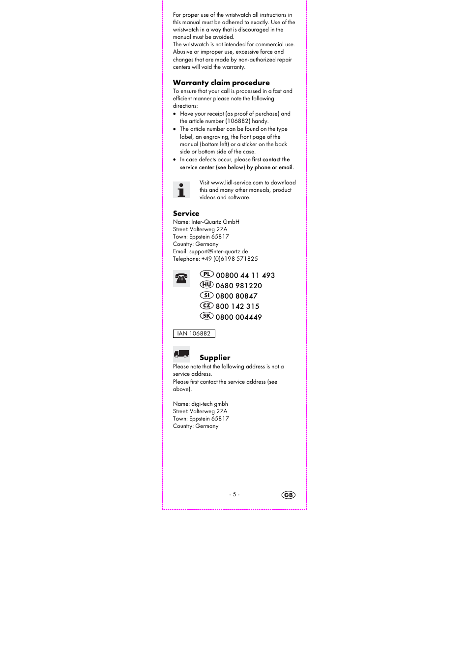 Auriol 2-LD3915-1-4 User Manual | Page 7 / 43