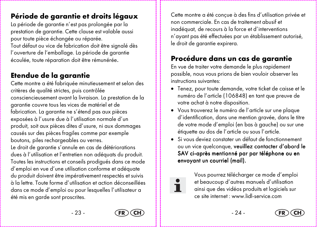 Période de garantie et droits légaux, Etendue de la garantie, Procédure dans un cas de garantie | Auriol 2-LD3935 User Manual | Page 13 / 26