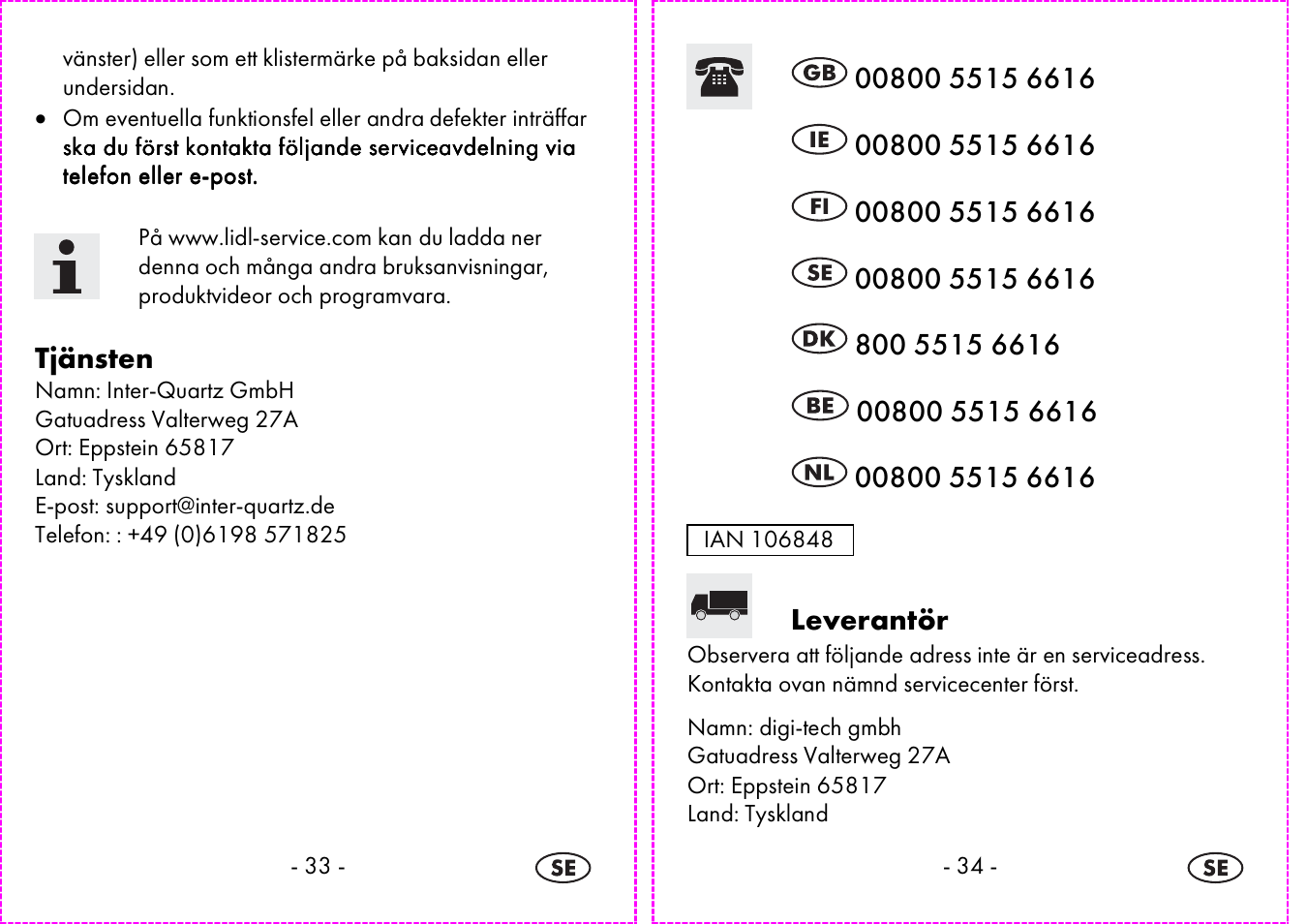Tjänsten, Leverantör | Auriol 2-LD3935 User Manual | Page 18 / 44