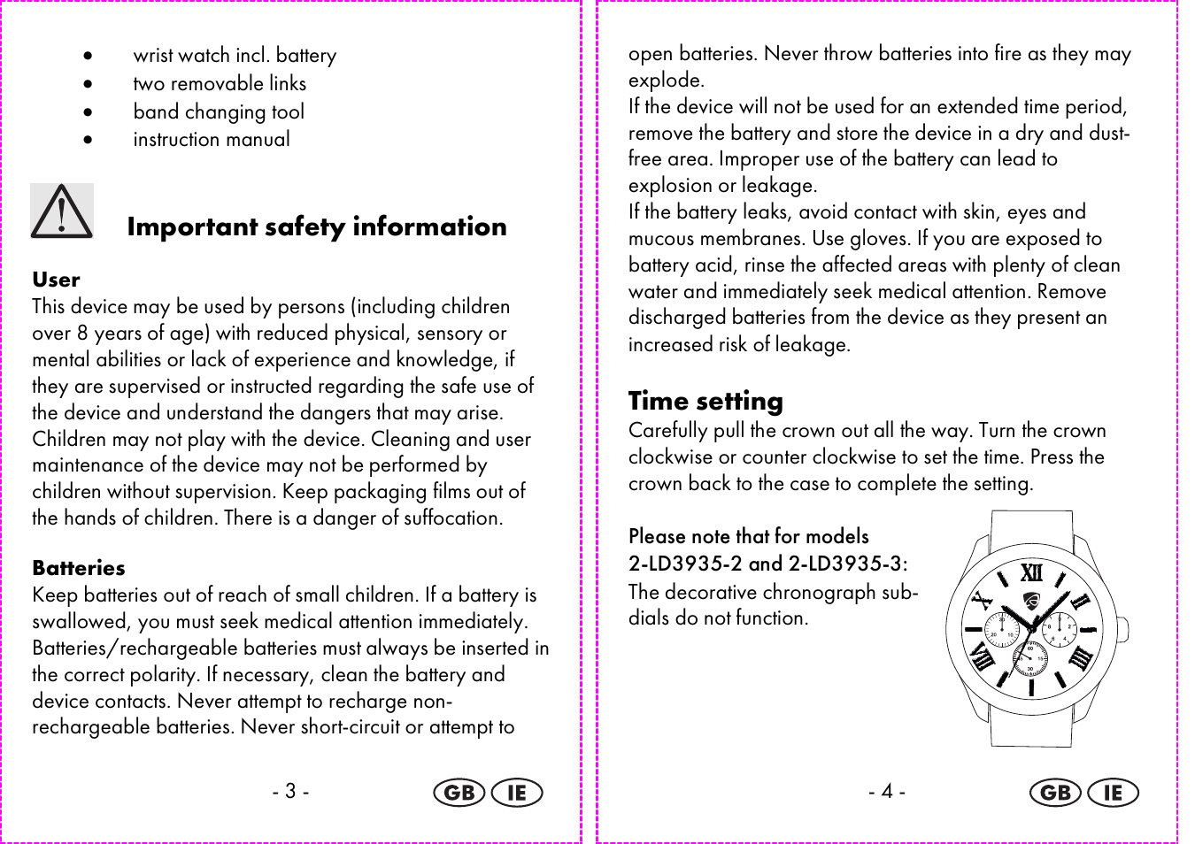 Auriol 2-LD3935 User Manual | Page 3 / 44