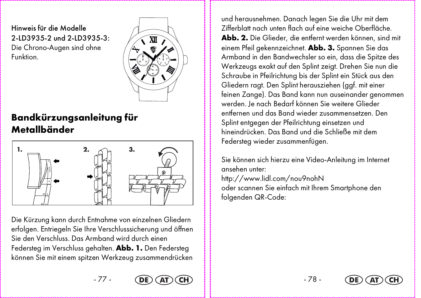 Bandkürzungsanleitung für metallbänder | Auriol 2-LD3935 User Manual | Page 40 / 44
