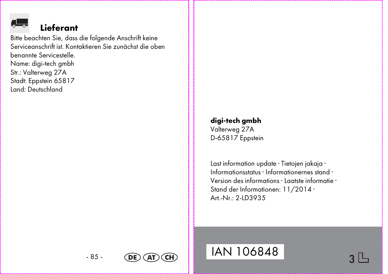 Auriol 2-LD3935 User Manual | Page 44 / 44