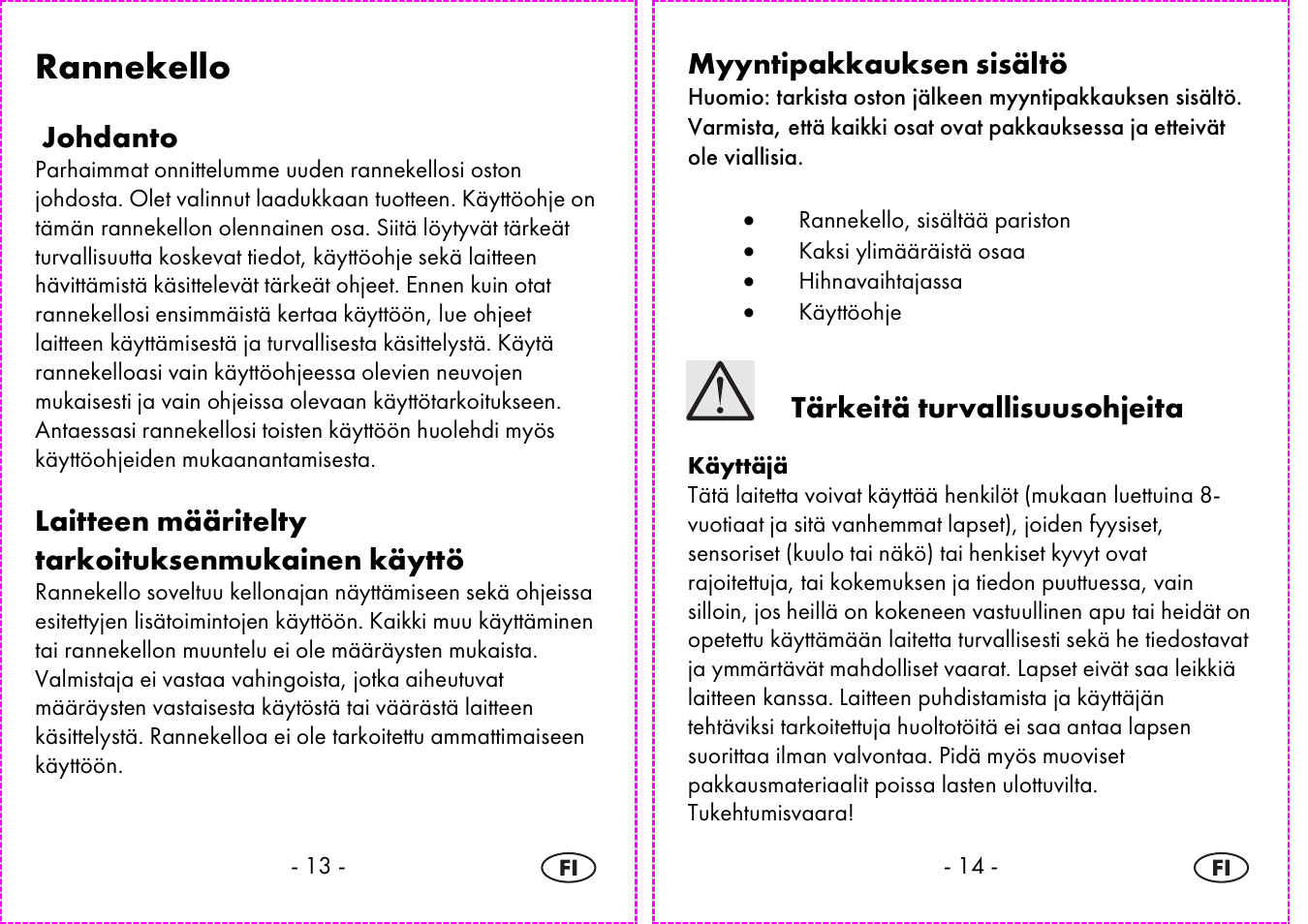 Rannekello | Auriol 2-LD3935 User Manual | Page 8 / 44