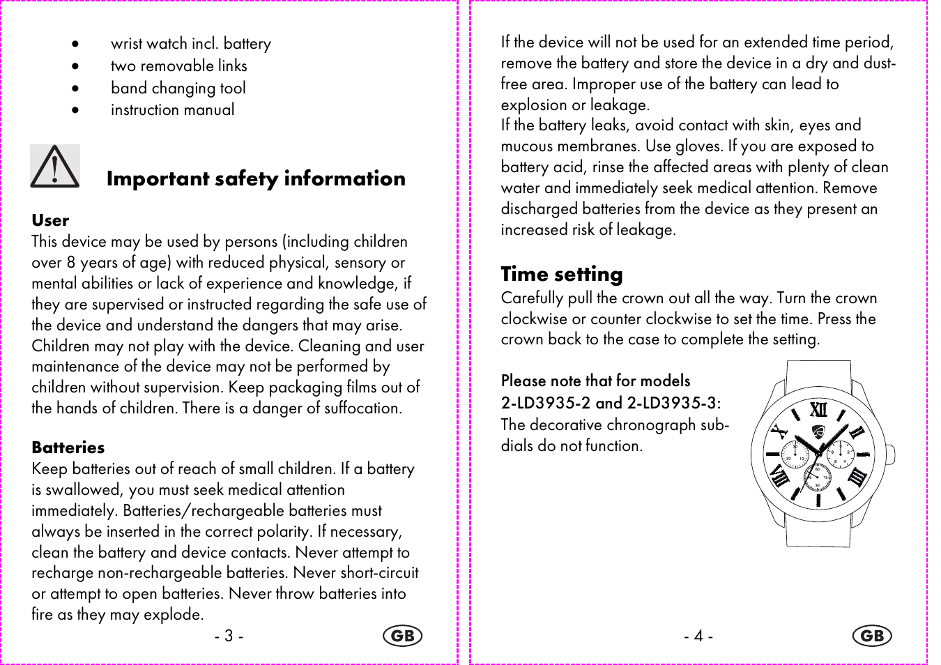 Important safety information, Time setting | Auriol 2-LD3935 User Manual | Page 3 / 44