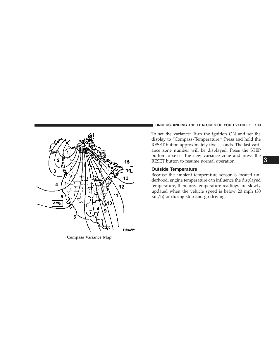 Outside temperature | Dodge 2007 Dakota User Manual | Page 109 / 400
