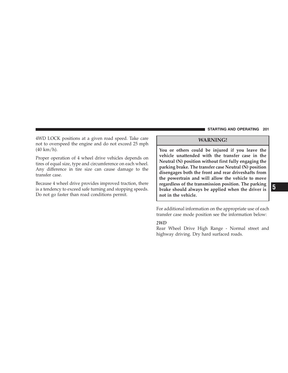 Dodge 2007 Dakota User Manual | Page 201 / 400