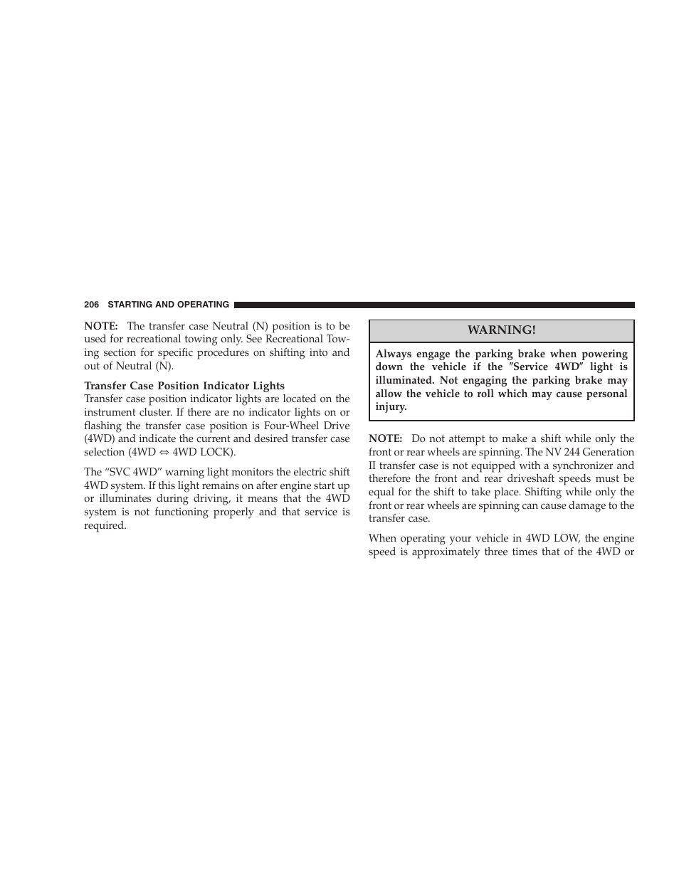 Dodge 2007 Dakota User Manual | Page 206 / 400