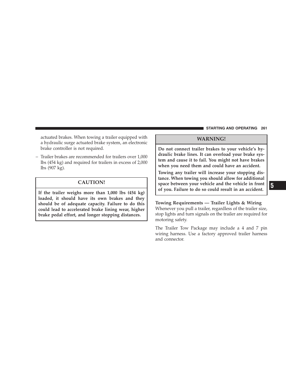 Dodge 2007 Dakota User Manual | Page 261 / 400