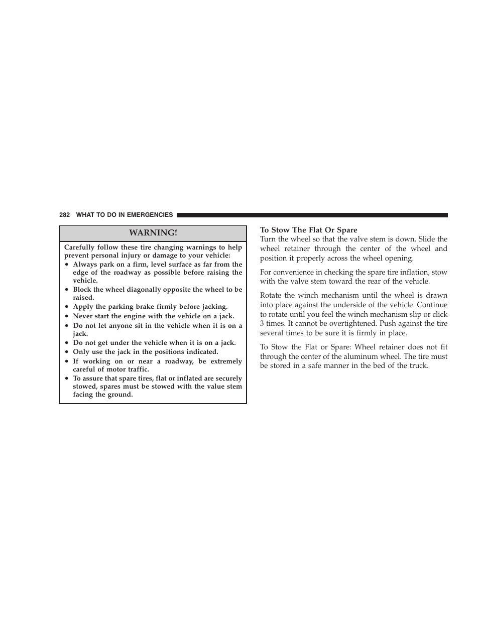 Dodge 2007 Dakota User Manual | Page 282 / 400