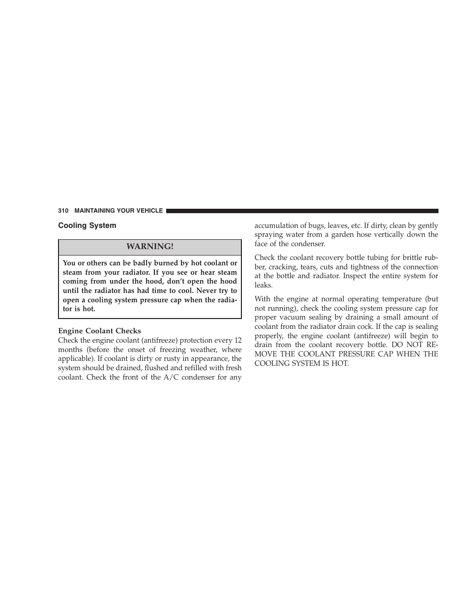 Cooling system | Dodge 2007 Dakota User Manual | Page 310 / 400