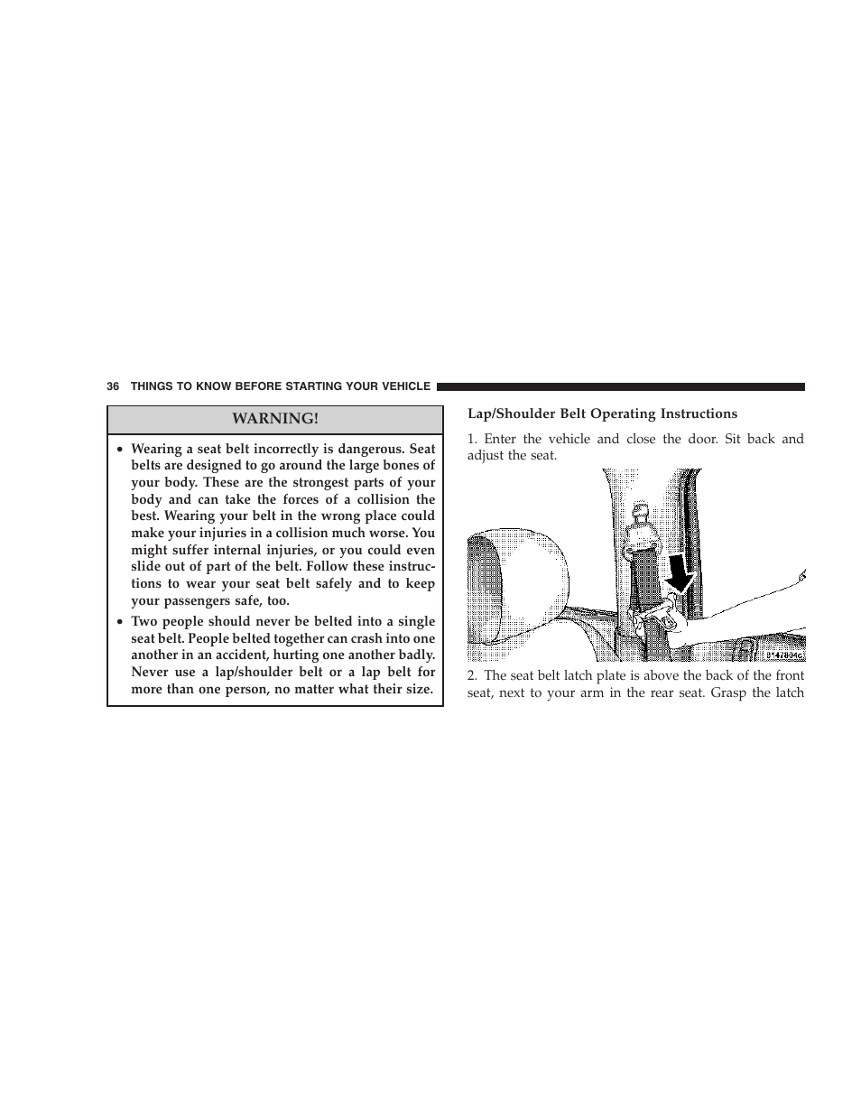 Dodge 2007 Dakota User Manual | Page 36 / 400