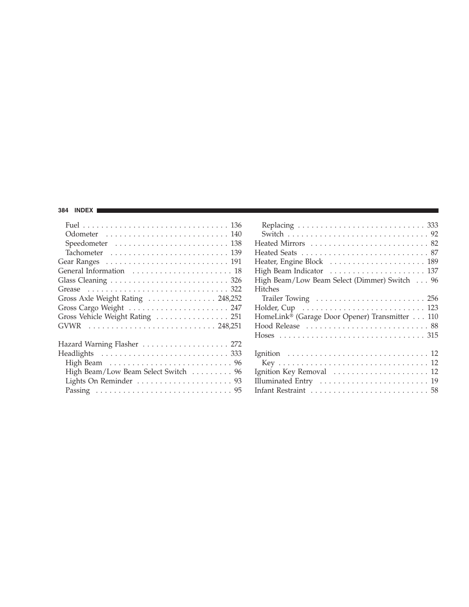 Dodge 2007 Dakota User Manual | Page 384 / 400