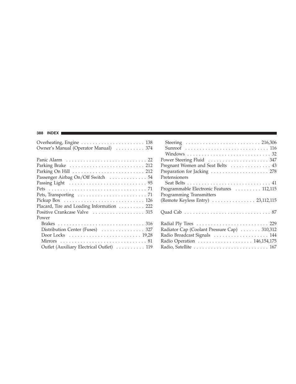 Dodge 2007 Dakota User Manual | Page 388 / 400