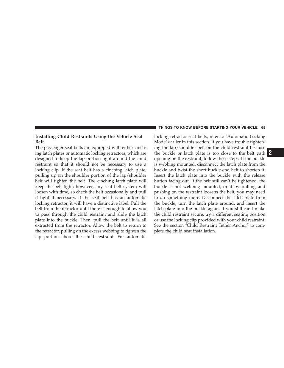 Dodge 2007 Dakota User Manual | Page 65 / 400