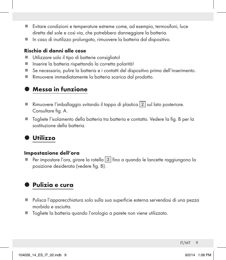 Messa in funzione, Utilizzo, Pulizia e cura | Auriol 104026-14-xx User Manual | Page 9 / 16