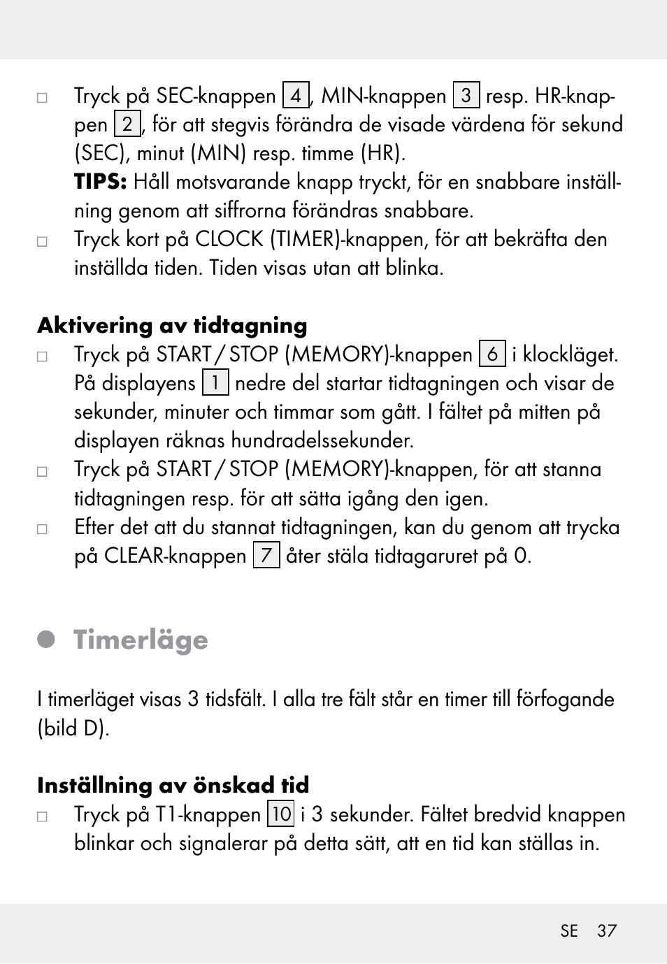 Timerläge | Auriol Z31793 User Manual | Page 37 / 98