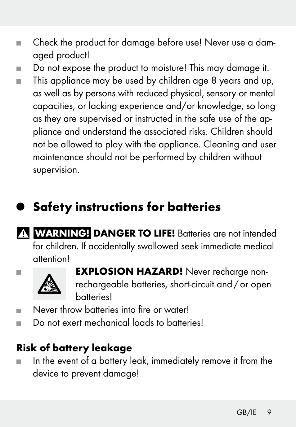 Auriol Z31793 User Manual | Page 9 / 98