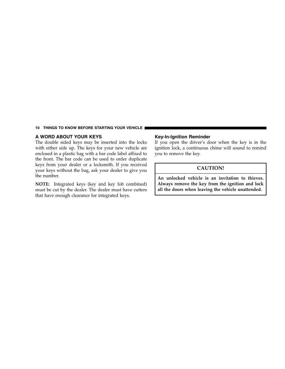 Dodge 2005 Dakota User Manual | Page 10 / 392