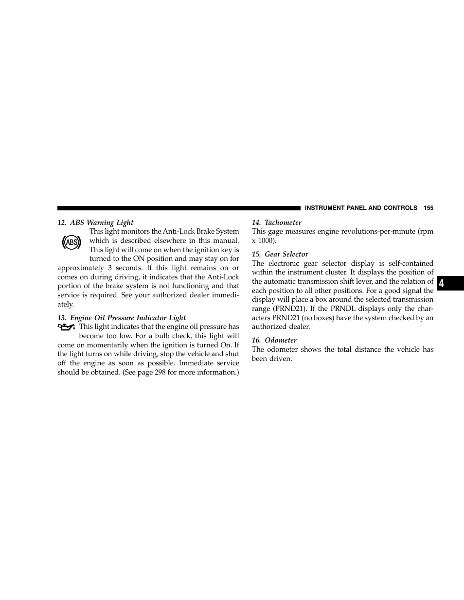 Dodge 2005 Dakota User Manual | Page 155 / 392