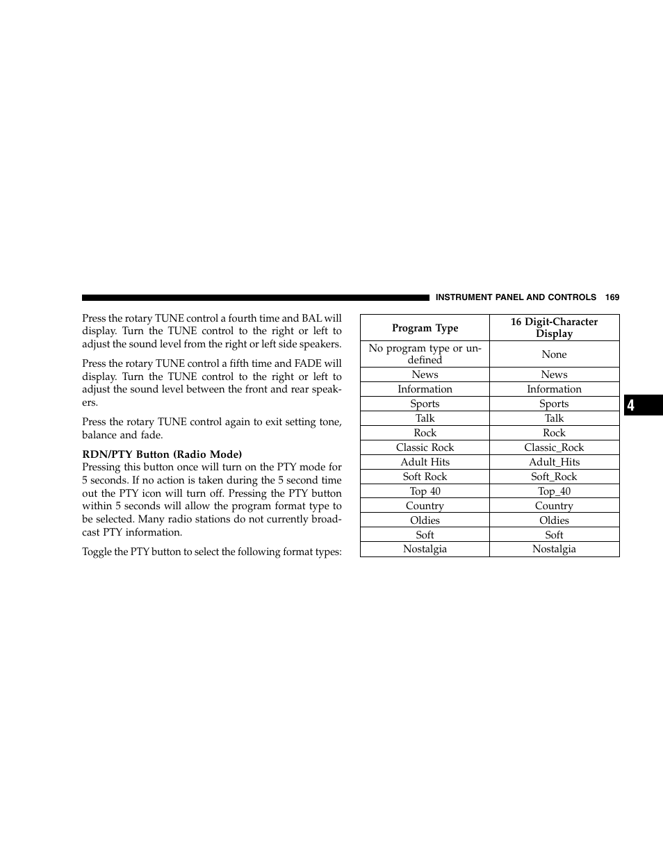 Dodge 2005 Dakota User Manual | Page 169 / 392