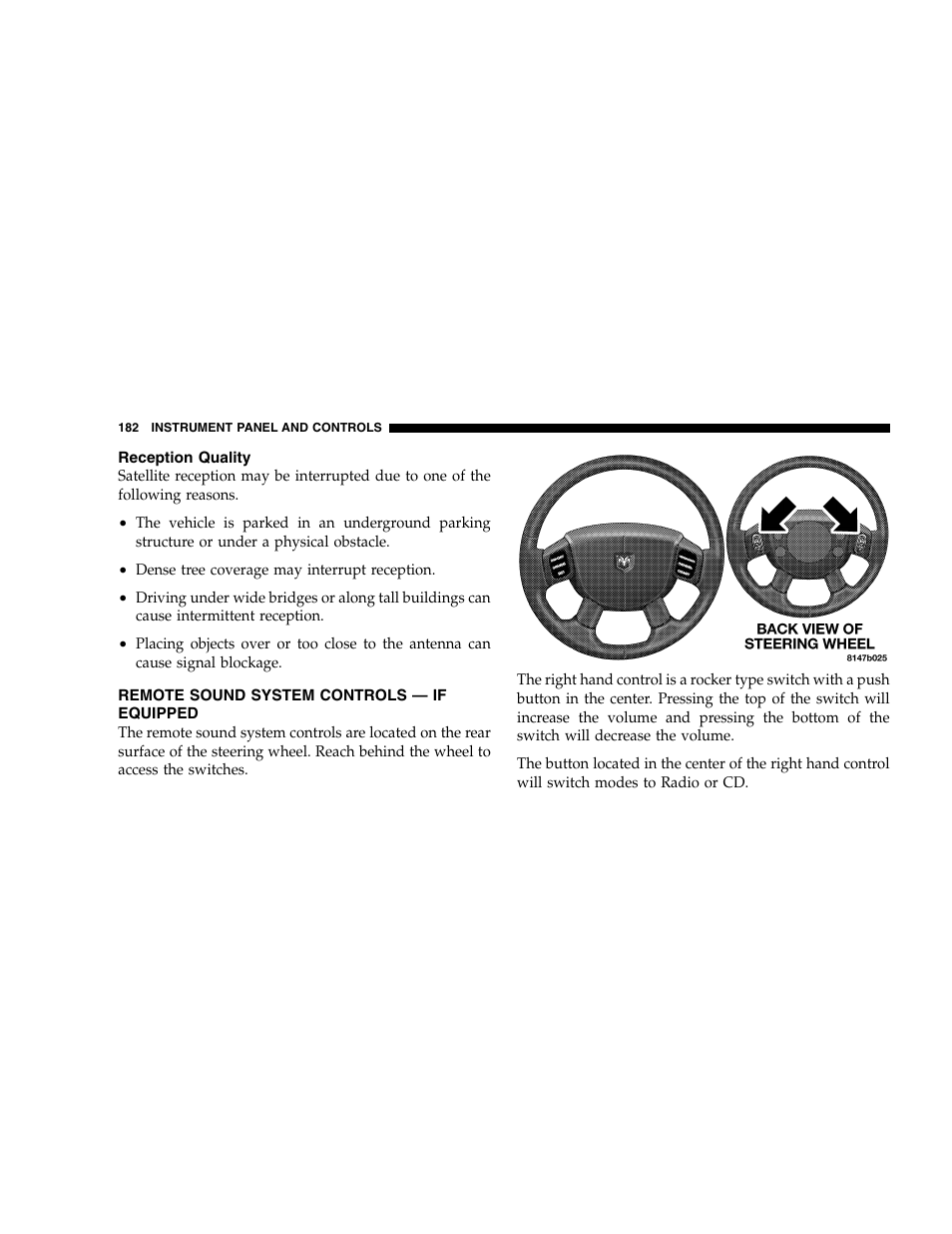 Dodge 2005 Dakota User Manual | Page 182 / 392