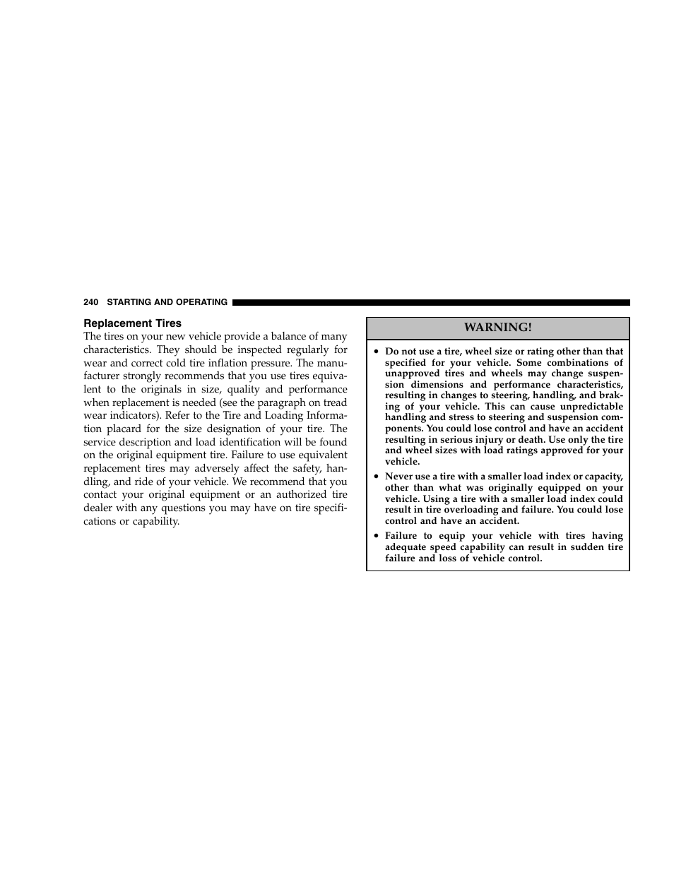 Dodge 2005 Dakota User Manual | Page 240 / 392
