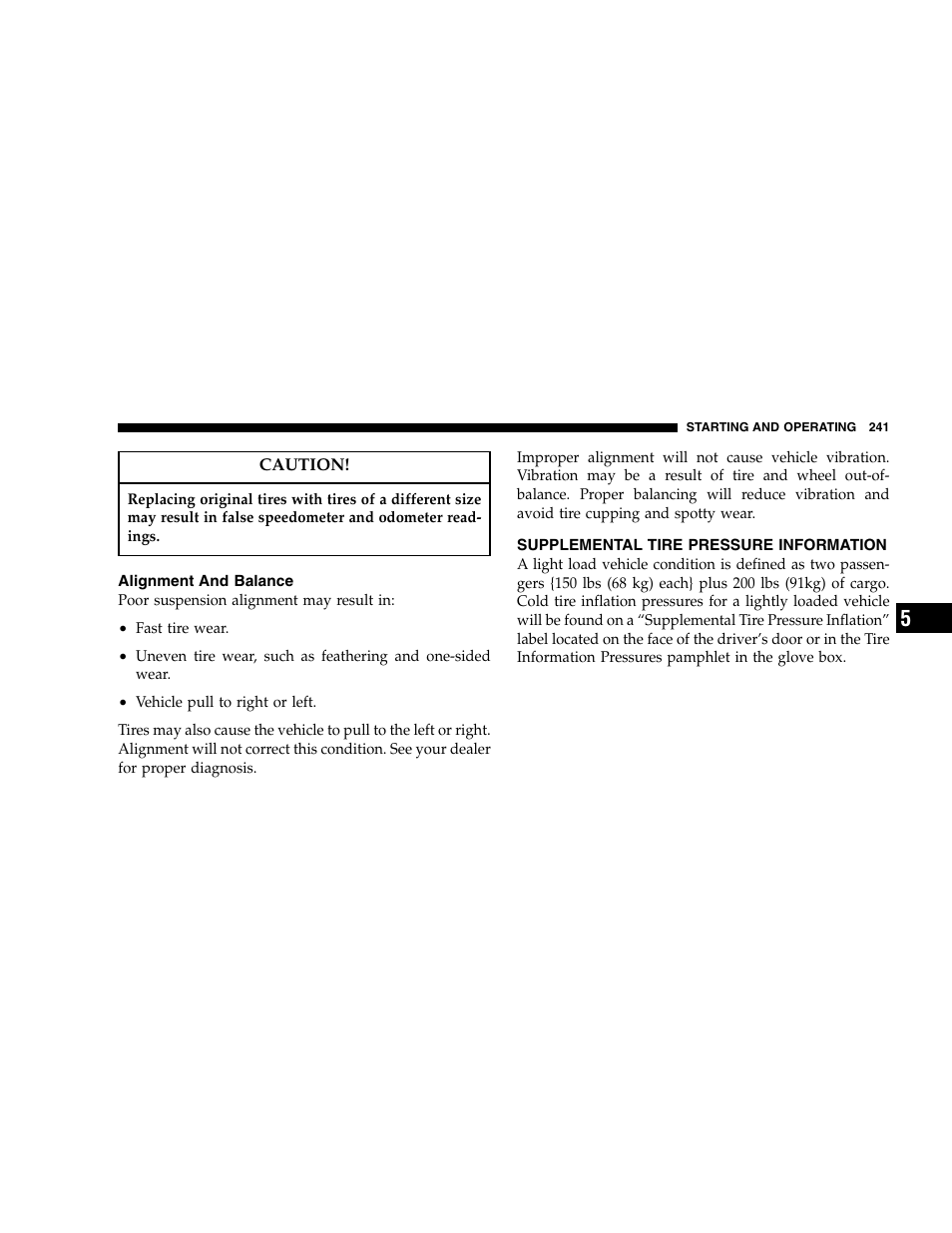 Dodge 2005 Dakota User Manual | Page 241 / 392