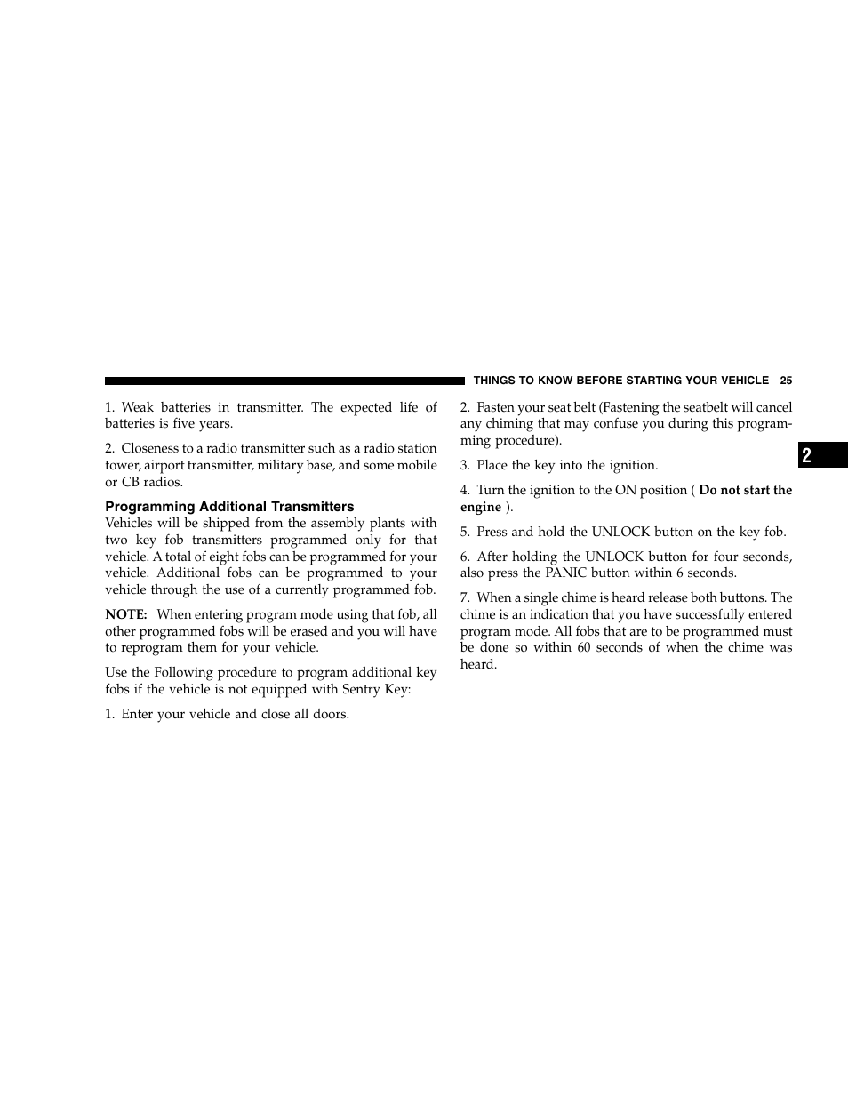Dodge 2005 Dakota User Manual | Page 25 / 392