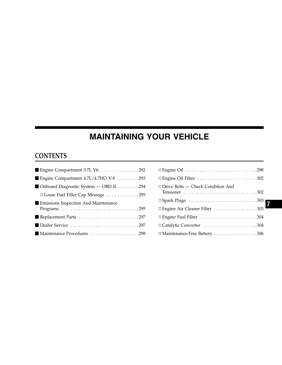 Dodge 2005 Dakota User Manual | Page 289 / 392