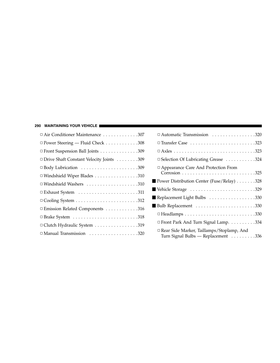 Dodge 2005 Dakota User Manual | Page 290 / 392